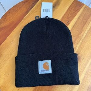 Carhartt logo A18 BLK black beanie OS